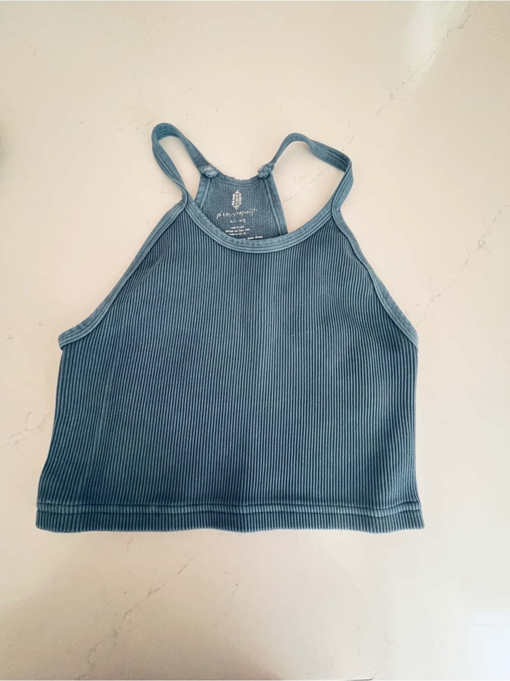 FP Movement by Free People Ribbed  Blue Tank Top  M/L